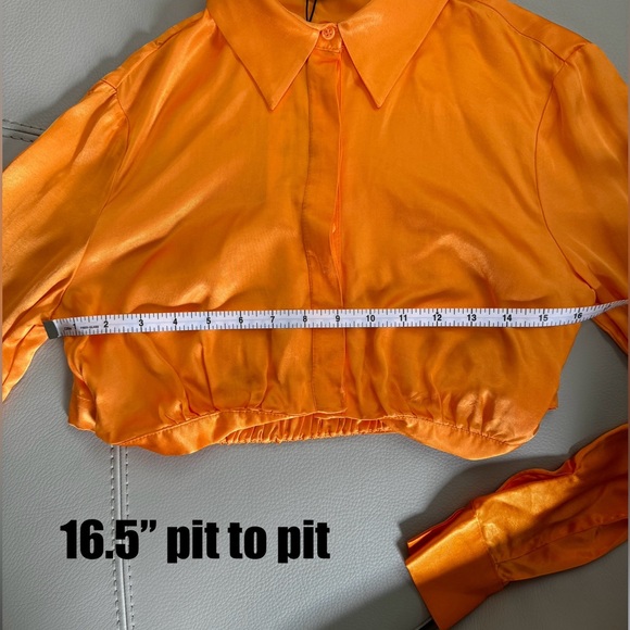 Cropped satin Zara blouse - Picture 7 of 9